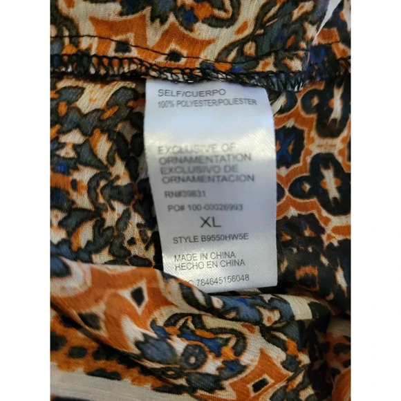 Demorcracy Brown Print Tunic Top - Picture 4 of 4